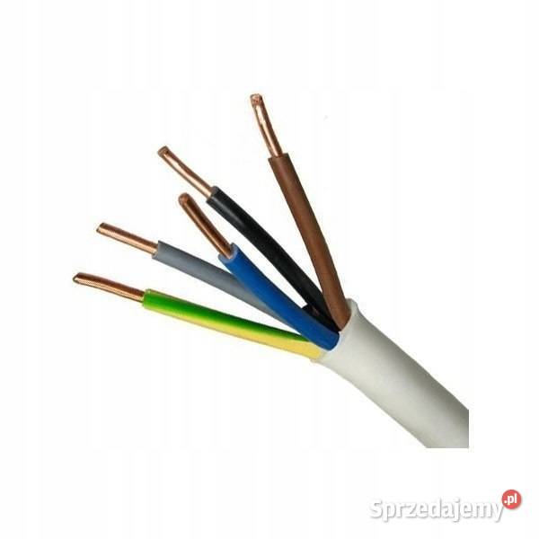 Przewód 5x25 okrągły biały nowy 100m kujawsko-pomorskie Inowrocław