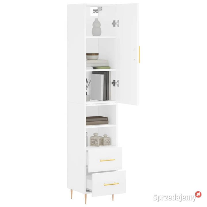 Wysoka szafka biała 345x34x180 materiał Pozostałe Warszawa sprzedam
