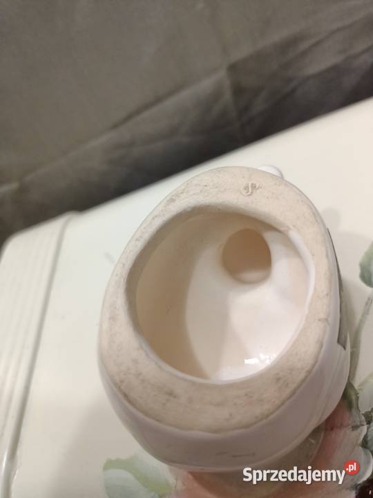 Ptak ptaszek kaczka biała porcelana Zamość