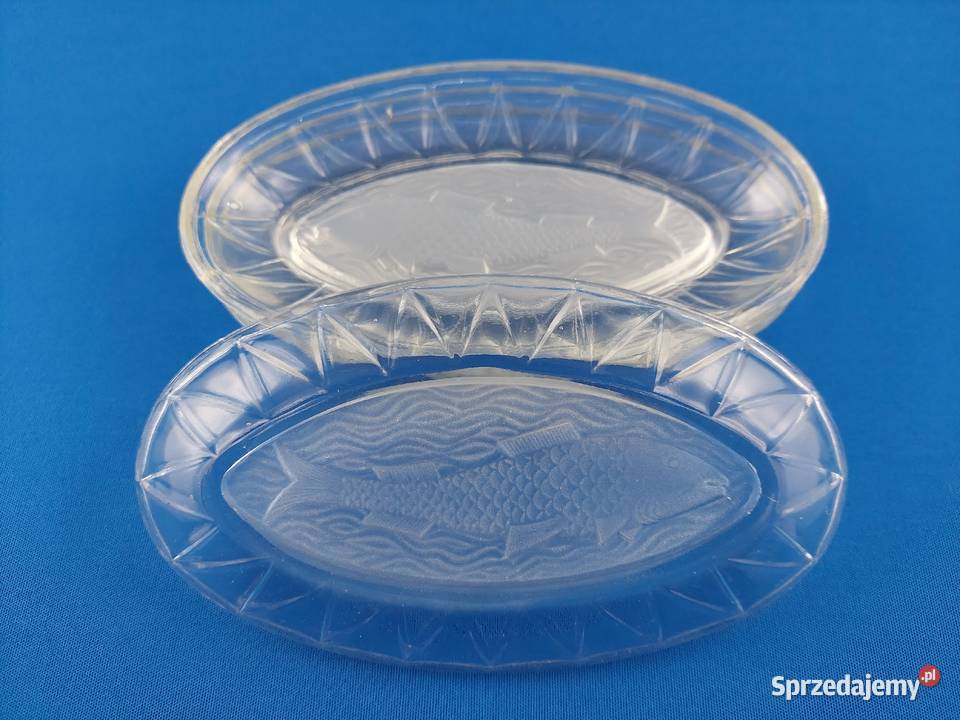 Śledziówka x4 huta Zawiercie ryba szkło vintage wielkopolskie Poznań sprzedam