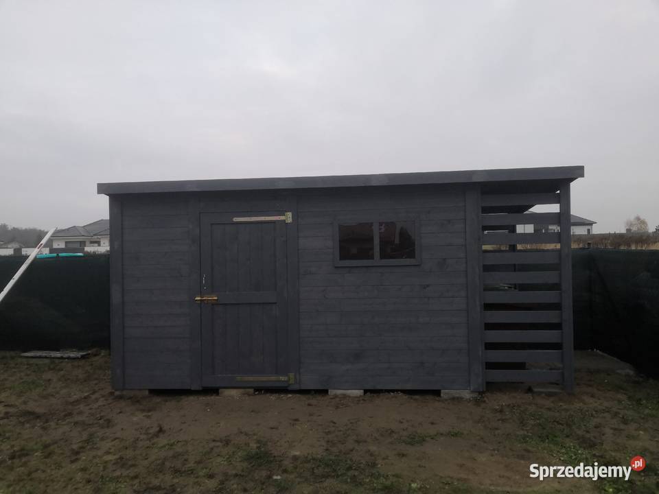 Domek narzędziowy ogrodowy drewutnia wiata garaż Kawnice