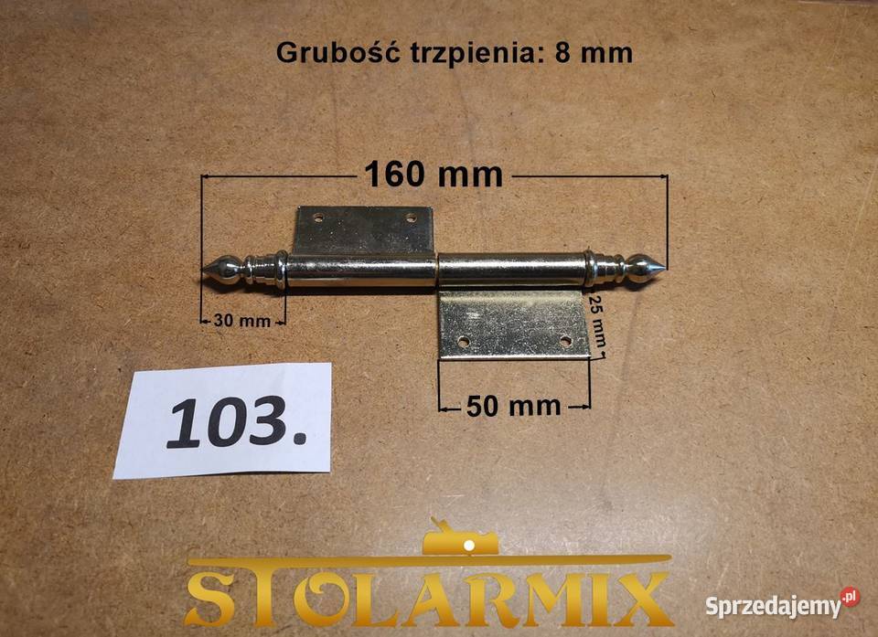 Zawias okienny ozdobny zawias stary wzór Metalowe Paterek