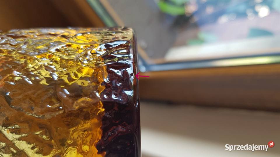 Dzban dzbanek Sarnecki Krosno kolorowe szkło PRL Porcelana i szkło Dąbrowa Górnicza