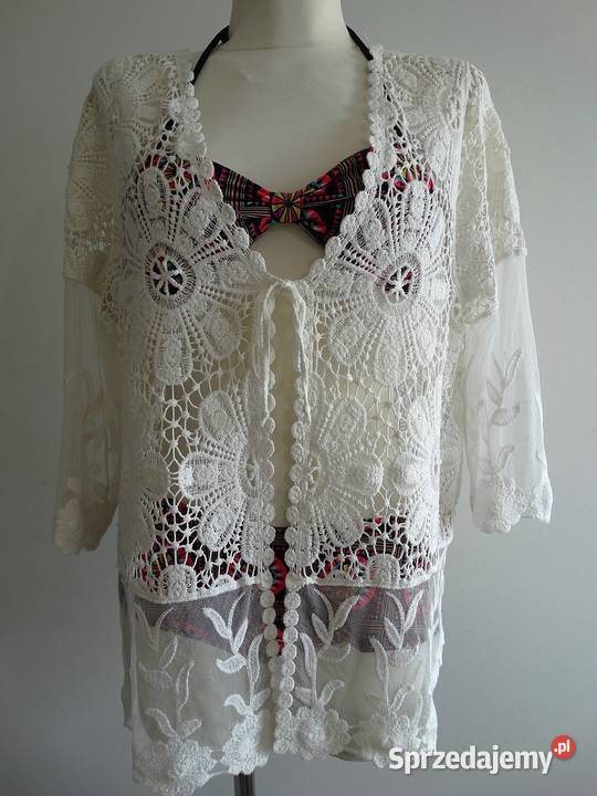 Kimono Tunika Plażowa Ażurowa Szydełkowa podlaskie Łomża sprzedam
