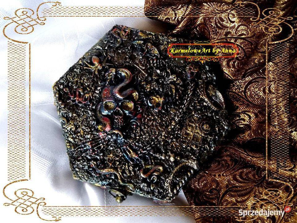 Szkatułka mixmedia rękodzieło prezent dekoracja Warszawa