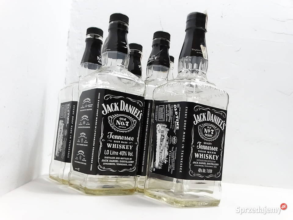 Puste Butelki Jack Daniels 1L Zestaw 7 Sztuk Old Biłgoraj