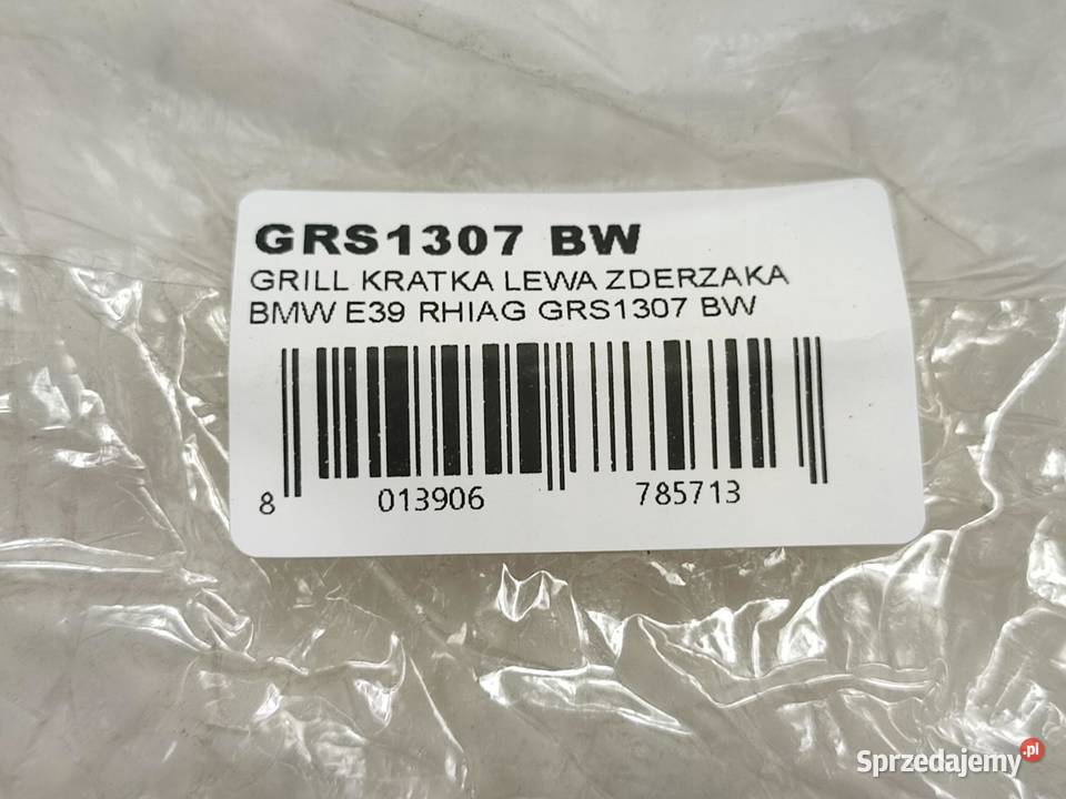 GRILL KRATKA LEWA ZDERZAKA PRZÓD BMW E39