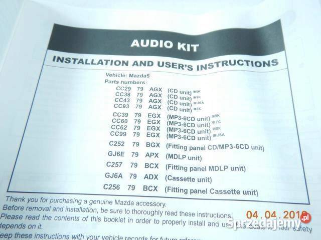 ZMIENIARKA CZYTNIK KASET MAZDA 5 C25679BCX osobowe