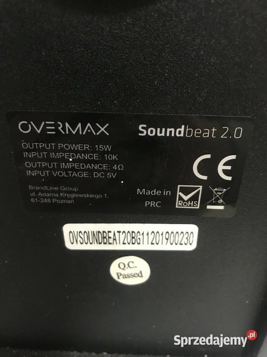 GŁOŚNIK OVERMAX SOUNDBEAT 20 Pabianice