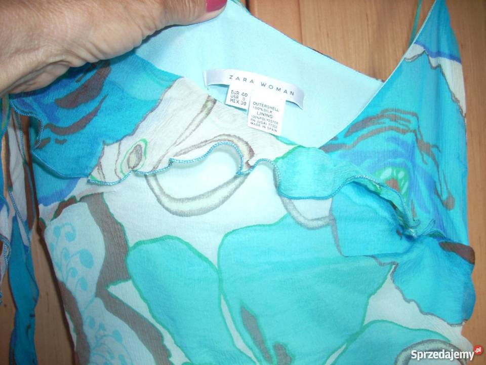 ZARA Jedwabna sukienka Falbanki 38 M Nowy Sącz sprzedam