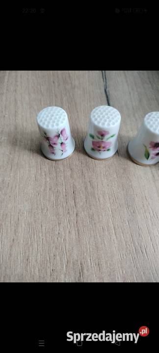 Porcelanowe naparstki kwiatki zestaw zachodniopomorskie Choszczno