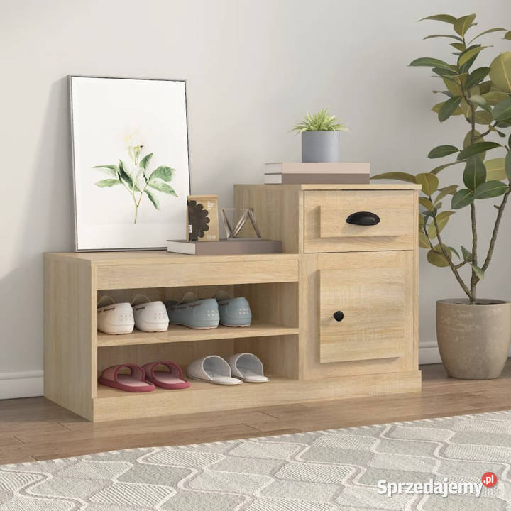 Szafka na buty dąb sonoma 100x42x60 materiał