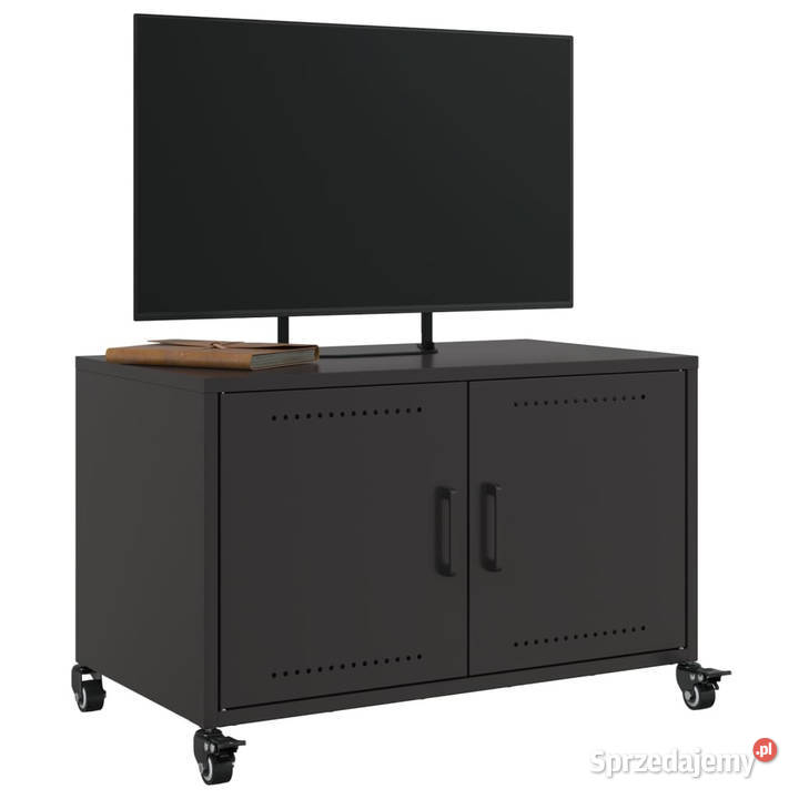 Szafka RTV czarna 68x39x435 stal WM846638 Warszawa