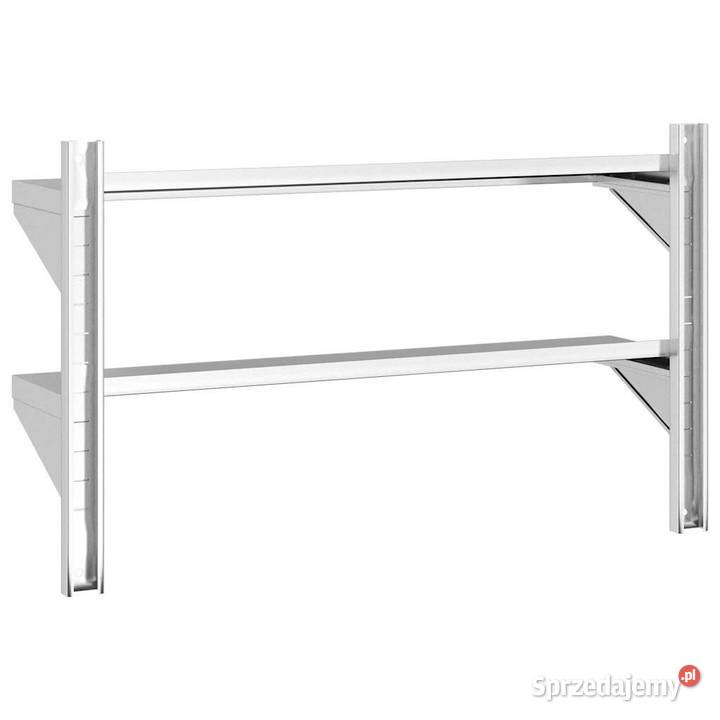 Półka ścienna podwójna 100x235x60 srebrna stal Warszawa sprzedam