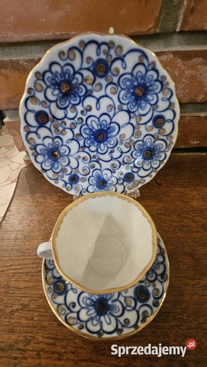 Łomonosow 4 filiżanki do kawy model Powój Porcelana i szkło Lublin