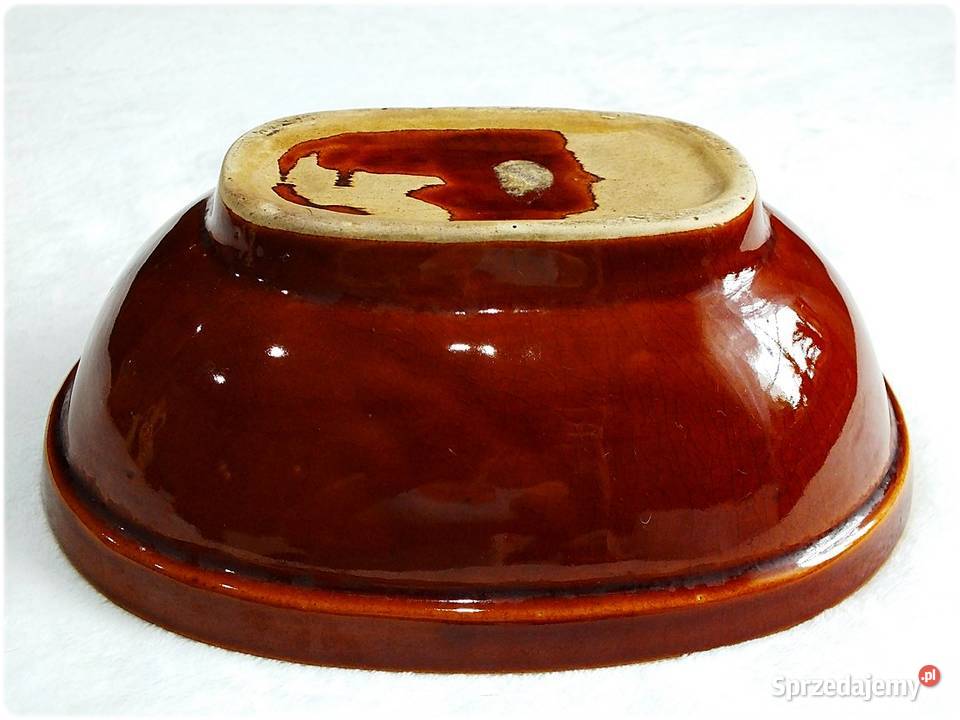 Stary polski Półmisek ceramiczny RYBY Głęboka Żary
