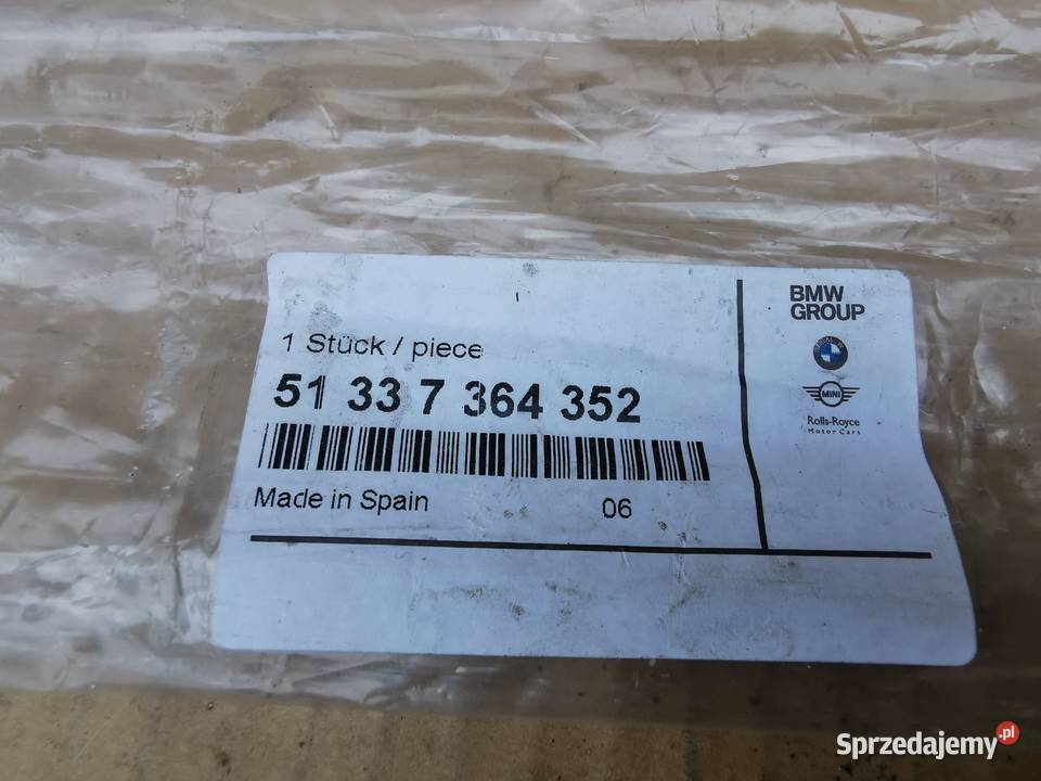 Listwa zgarniająca drzwi Chrom prawa bmw g11 g12 osobowe Karoseria Sieraków