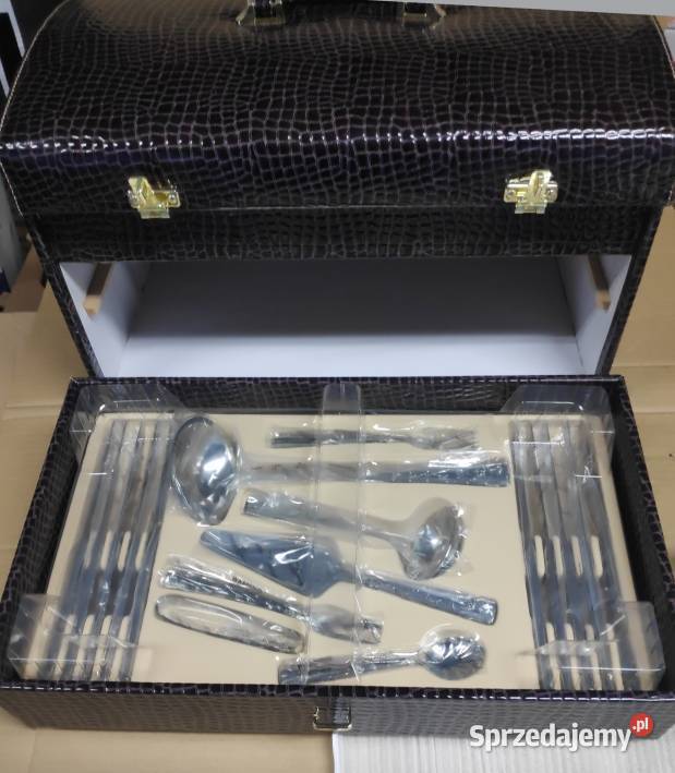 Sztućce lux Hermann Miller w kufrze 72 el połysk Sztućce Łódź