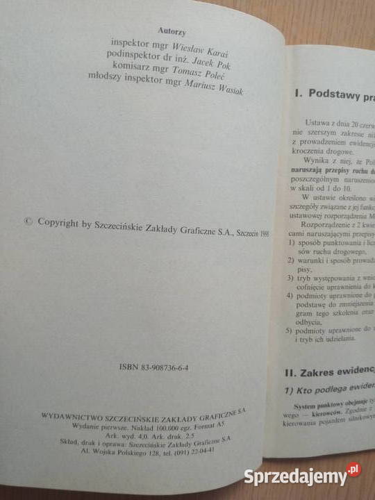 Punkty karne kierowców PZU 1998r Dąbrowa Górnicza