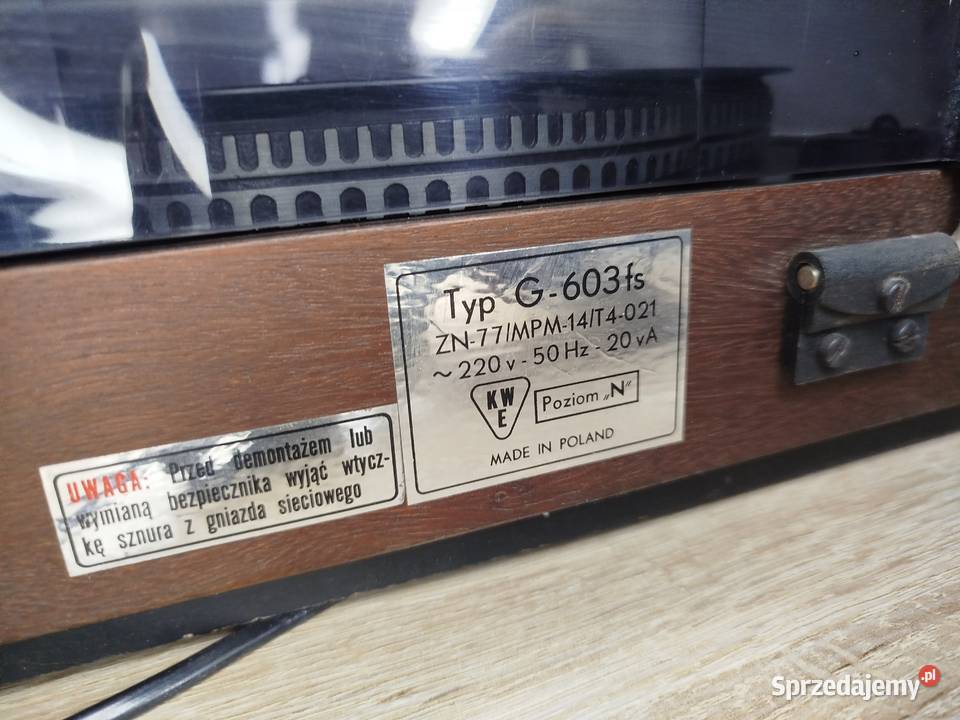 Gramofon Unitra Fonica G603fs Bernard Stereo łódzkie Zgierz