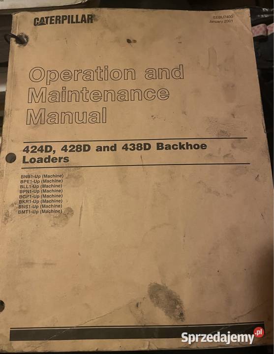 Instrukcja użytkowania i konserwacji CATERPILLAR małopolskie Biczyce Górne