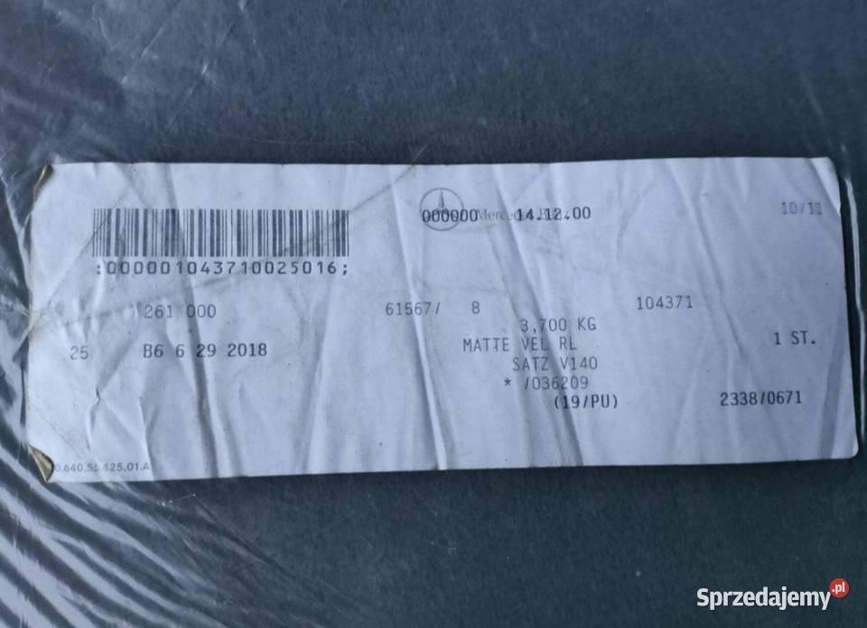 Oryginalne dywaniki welurowe Mercedes W140 LONG Bolewice