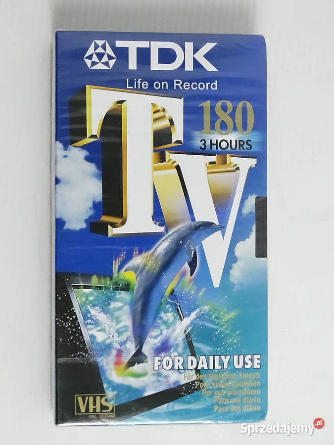 Nowe zafoliowane kasety VHS TDK Life on Record lubelskie Biłgoraj