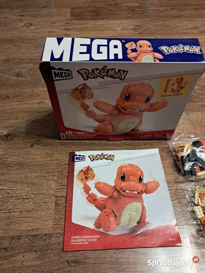 Zestaw klocków Mega Pokemon Duży Chamander Baszki