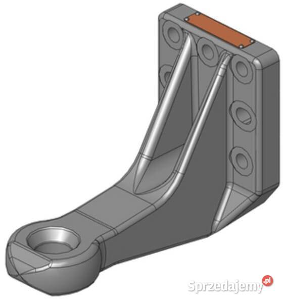 Ucho zaczepu przykręcane 110x100 mm 00652501A02 System zaczepowy Kamionna