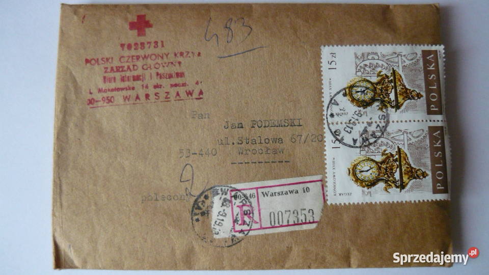 Koperta Polski Czerwony Krzyż śląskie Myszków