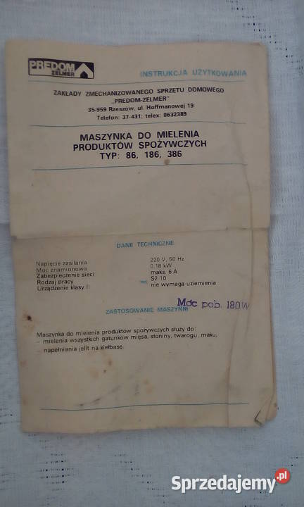 Maszynka do mięsa elektryczna sprzedam