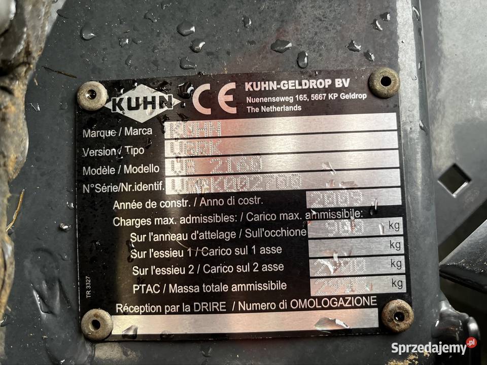 Prasa Rolująca Pasowa Kuhn VB 2160 Rotor Rolujące (belujące)
