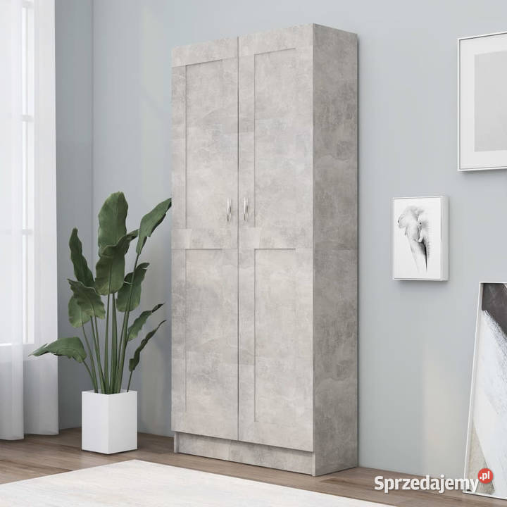 Szafka na książki szarość betonu 825x305x1855 Warszawa sprzedam
