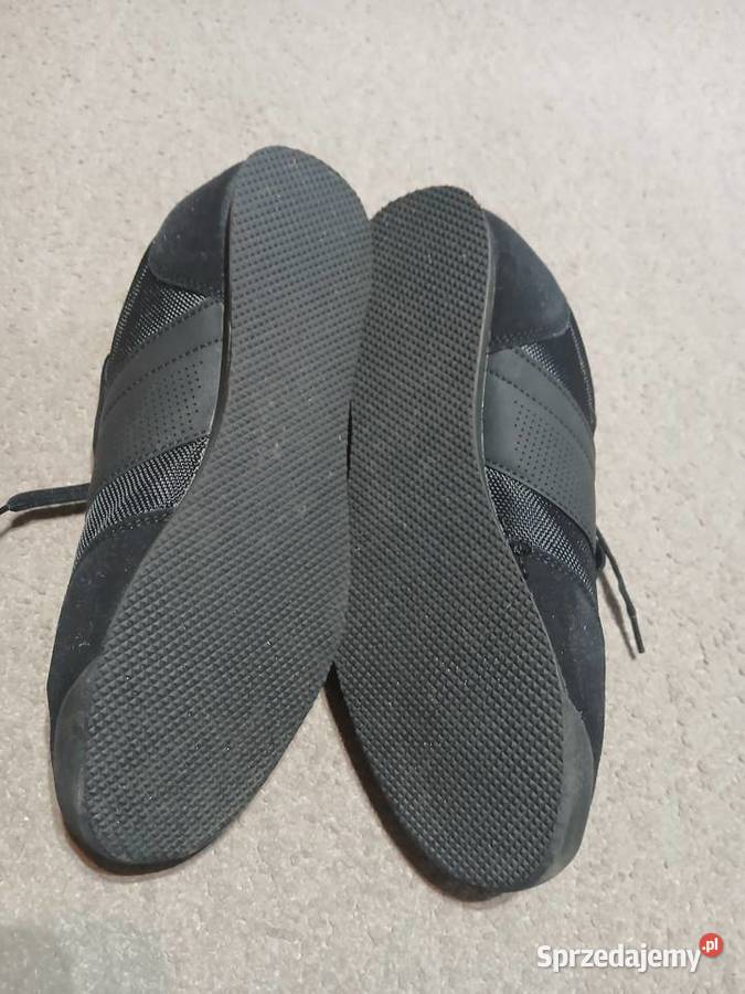 Buty męskie czarne eleganckie sportowe Lanetti