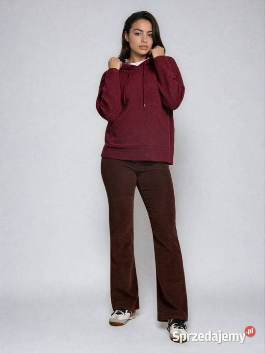 bordowy sweter z kapturem Sinsay S Rozmiar 36(S) małopolskie Olkusz