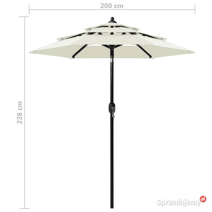 3poziomowy parasol na aluminiowym słupku Warszawa sprzedam