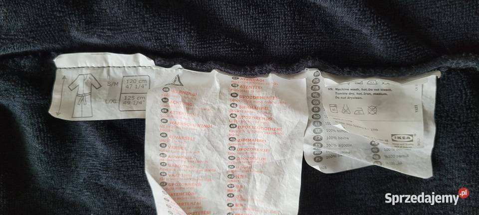 IKEA szlafrok męski granatowy bawełna NJUTA Sosnowiec