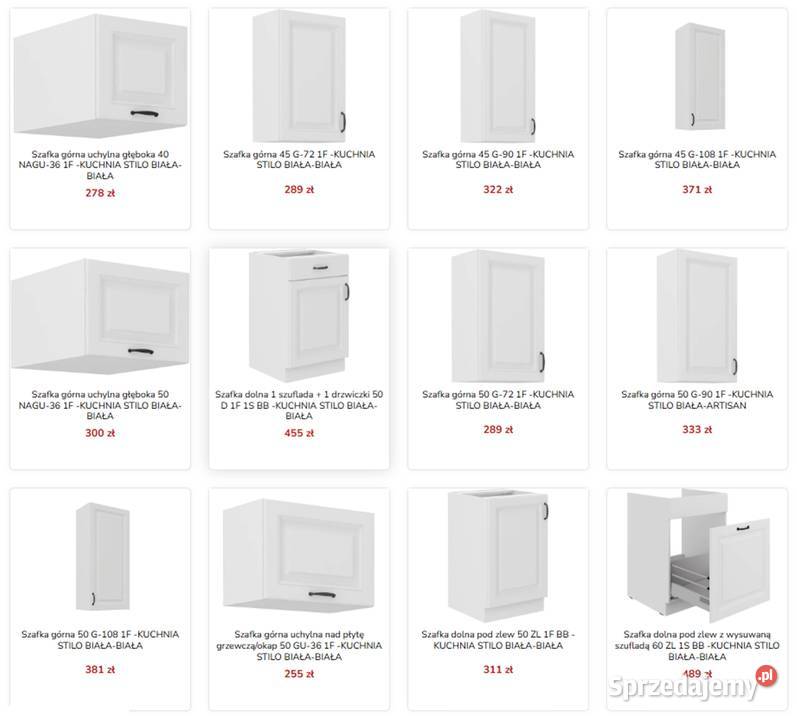 Meble kuchenne szafki kuchenne do montażu 260cm Częstochowa