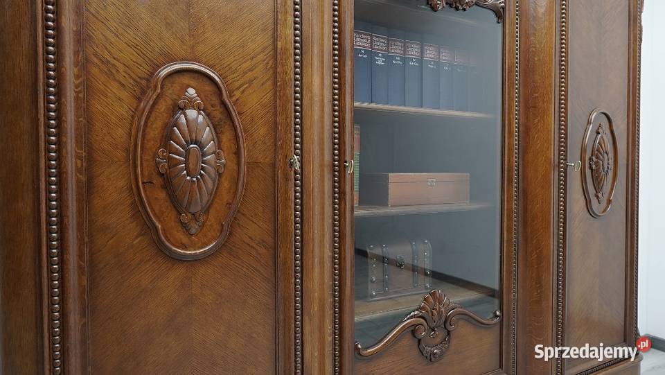 Antyk biblioteka z lat 20tych renowacji 53cm Szafy i garderoby Jerka