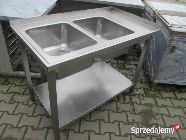 ZLEW GASTRONOMICZNY 2 KOMOROWY Z PÓŁKĄ 1207085 Gastronomia wielkopolskie Ostrów Wielkopolski