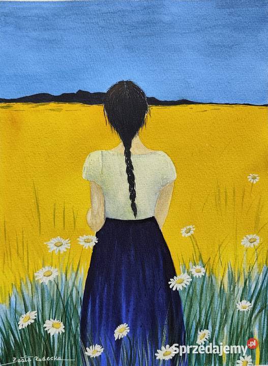 HORYZONT WSPOMNIEŃ Oryginalna akwarela nie print