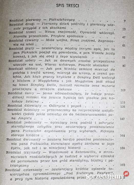 Klub Pickwicka Tom 1 Karol Dickens Pozostałe lubelskie