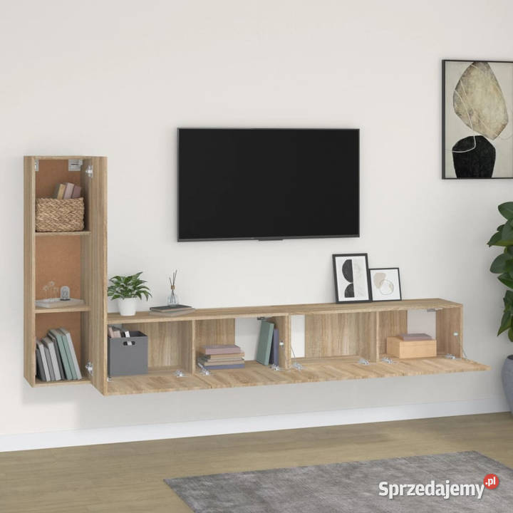 Zestaw 3szafek telewizyjnych dąb sonoma Warszawa