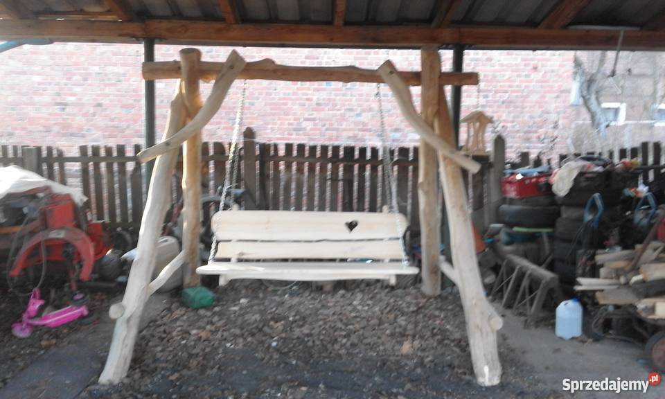 huśtawka ogrodowa drewno opolskie Mąkoszyce