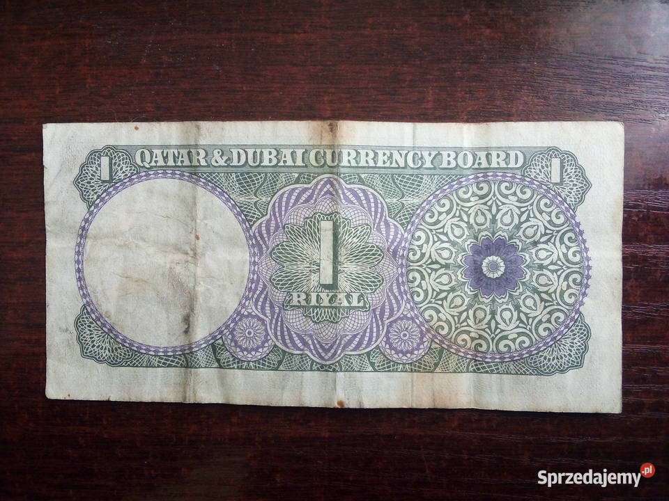 Banknot 1 rial KatarDubaj