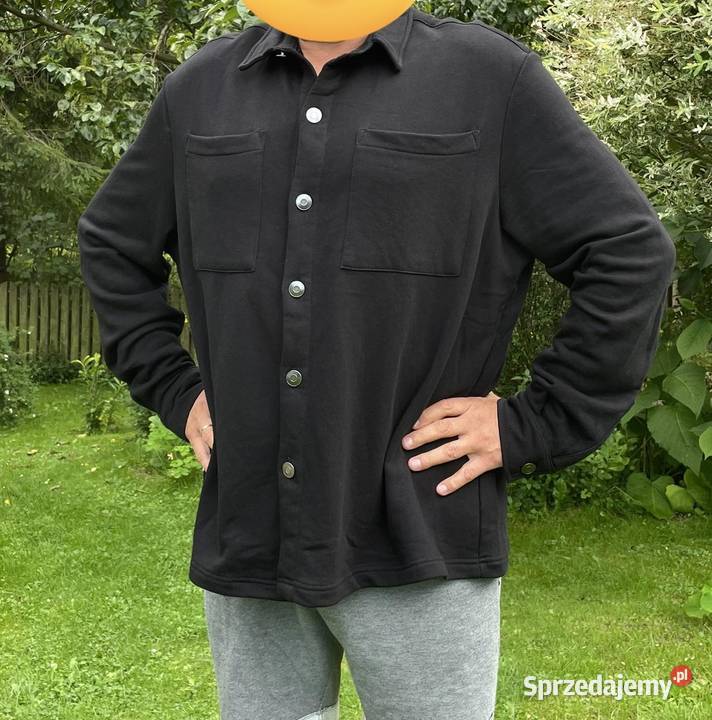 Urban Classic Czarna Bluza Koszula Oversize do Rozmiar XXL