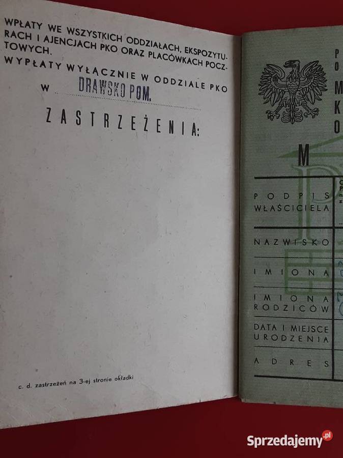 KSIĄŻECZKA MIESZKANIOWA PKO 1977