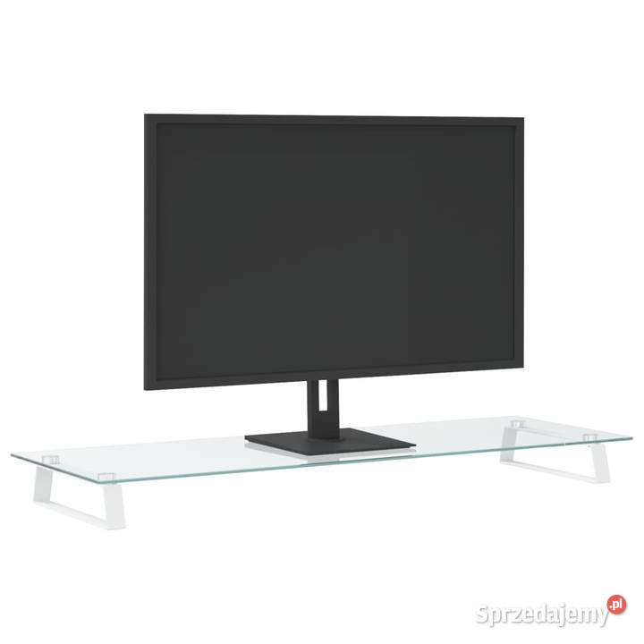 Podstawka pod monitor biała 100x35x8 szkło i Warszawa