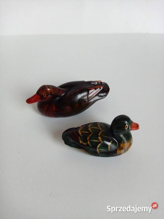 Kaczki małe wielobarwne ceramiczne Vintage Kraków