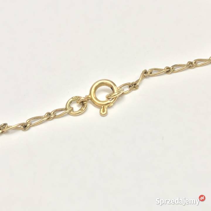 Złoty ŁAŃCUSZEK NASZYJNIK damski 14K wisiorek